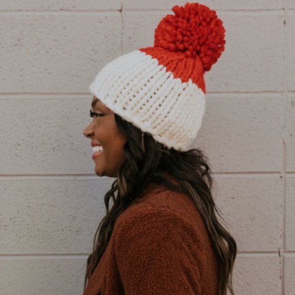 Free People Cozy Up Color Block Pom Beanie - Picture 4 of 6